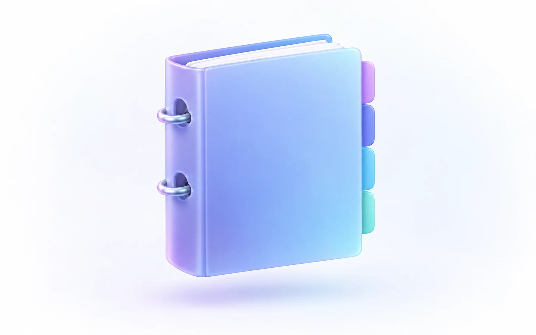Illustration: a ring binder with colored tab dividers along its edge.