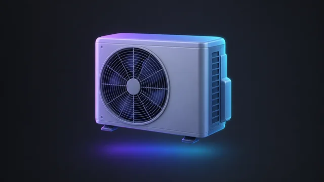 Illustration: an outdoor air-conditioning condenser unit