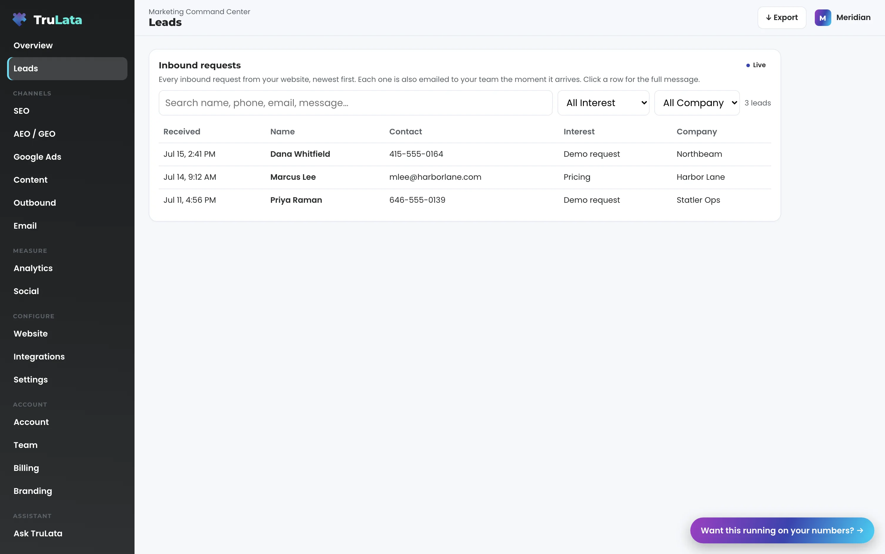 TruLata screenshot 2